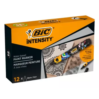 BIC Intensity rotulador permanente, punta redonda, negro, 1,5-2,3 mm, 1 ud. (5274771)