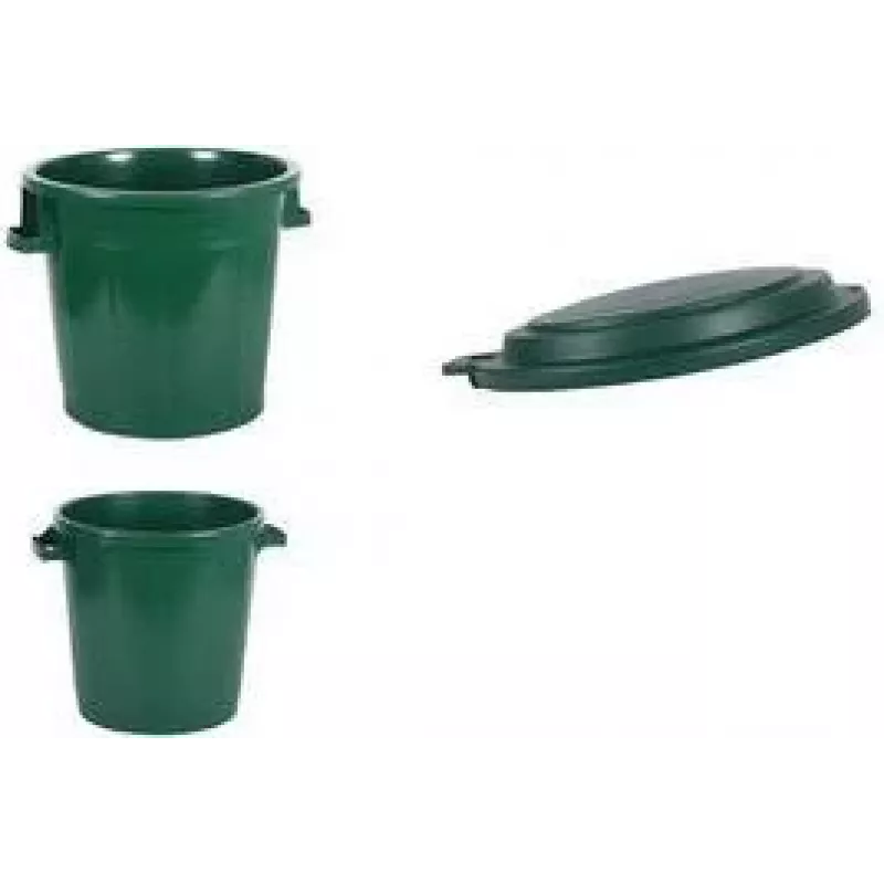 EDA contenedor de residuos de 75 L para exterior verde plástico reciclado 013011 V.CA VX8