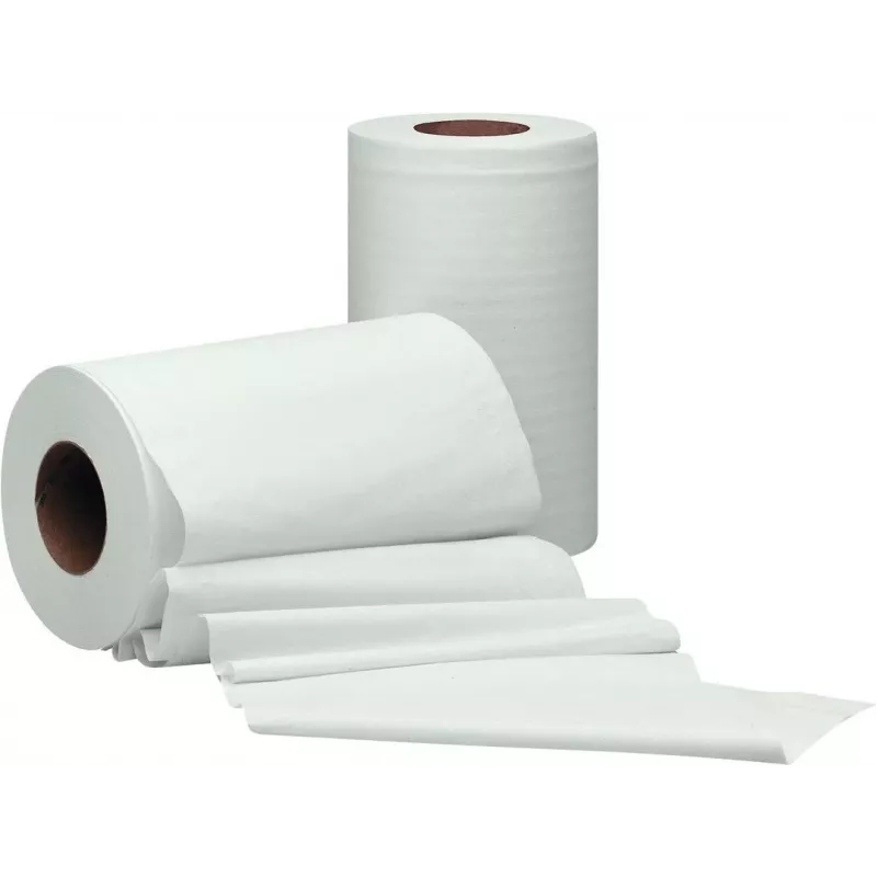 TORK Reflex rollo de limpieza multiusos, 2 capas, blanco, 67 m, perforado, sin gofrado, 1 rollo (473474)