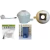 EDA set recolector de agua de lluvia para bidones, gris, con filtro y bloqueo de rebose, 1 ud. (010916 G SX10)