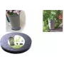 EDA plataforma con ruedas para plantas con 5 ruedas multidireccionales, efecto piedra, gris antracita, 30 cm de diámetro, 60 kg de carga (010940 G. ARD C)
