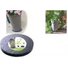 EDA plataforma con ruedas para plantas con 5 ruedas multidireccionales, efecto piedra, gris antracita, 30 cm de diámetro, 60 kg de carga (010940 G. ARD C)