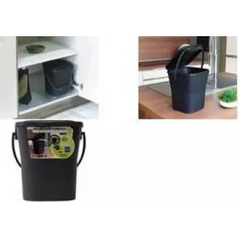 EDA KOMPOST 6L compostador antracita con tapa y asa, plástico reciclado 013119 R G.ANT