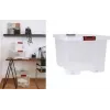 EDA CLiPSTOCK caja de almacenamiento 75L con ruedas, tapa, asas soft-touch, negro/rojo 010439