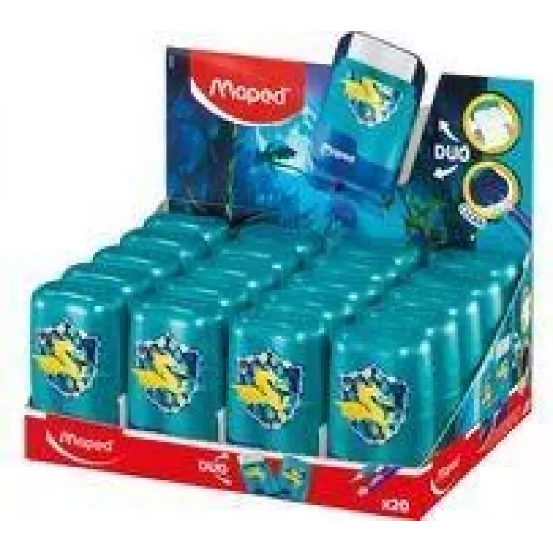 Maped DRAGON goma de borrar y sacapuntas combinados, doble orificio, expositor de 20 049226