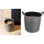 EDA Bolsa de almacenamiento de pellets, 60 litros, gris oscuro, capacidad 30 kg, fieltro, plegable, con asas 010488 G/NO