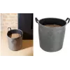 EDA Bolsa de almacenamiento de pellets, 60 litros, gris oscuro, capacidad 30 kg, fieltro, plegable, con asas 010488 G/NO