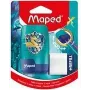 Maped Dragon Sacapuntas y goma de borrar combinados - Doble depósito con goma de borrar integrada, 1 unidad (049224)