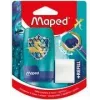 Maped Dragon Sacapuntas y goma de borrar combinados - Doble depósito con goma de borrar integrada, 1 unidad (049224)