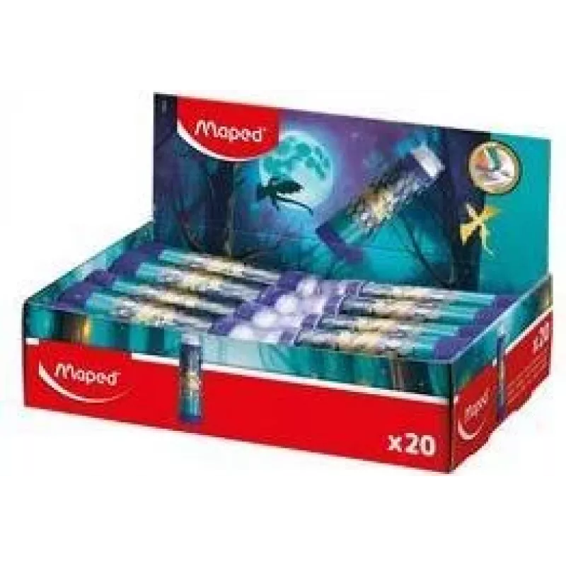 Maped DRAGON Goma de borrar de plástico, formato labial, twist-out, expositor de 20 152025