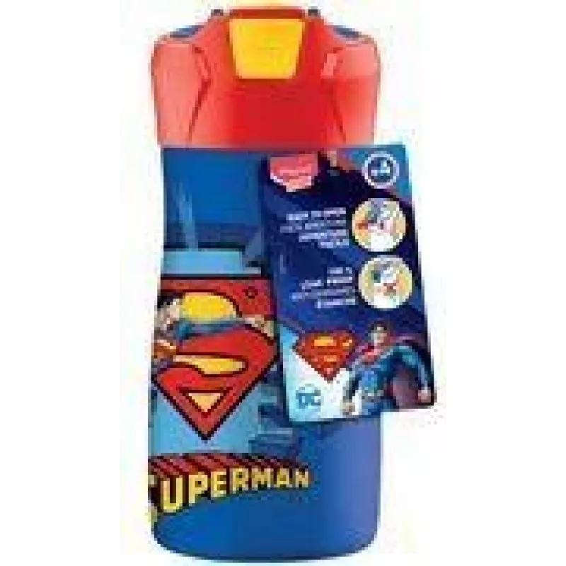Maped PICNIK Superman Botella de acero inoxidable 0,43 L azul/rojo con pajita 871233