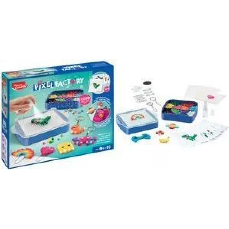 Maped Creativ Pixel Factory Set de arte con perlas de agua - 1100 perlas, 50 perlas especiales, 25 diseños 907700