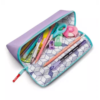 Maped XXL Classic Pastel Sweet Purple estuche triangular con apertura extraancha y diseño de doble cara 931910