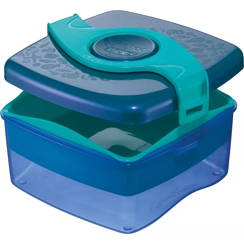 Maped PICNIK ORIGINS fiambrera 1,4L Aqua con 2 compartimentos, recipiente extraíble y separador 870108