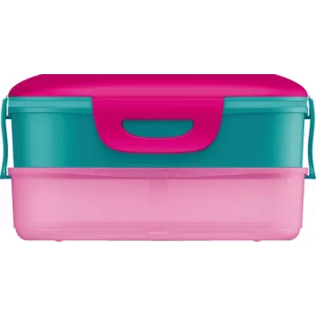 Maped PICNIK Kids Concept Barbie fiambrera 3 en 1, 1,4 L, 2 compartimentos + caja de snacks, rosa/multicolor 871097