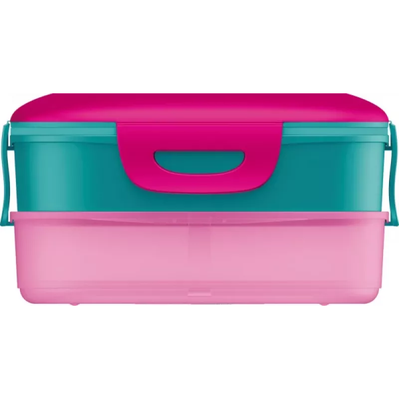 Maped PICNIK Kids Concept Barbie fiambrera 3 en 1, 1,4 L, 2 compartimentos + caja de snacks, rosa/multicolor 871097