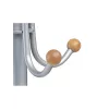 MAUL Stily perchero con paragüero, plata, colgadores de madera, 8 ganchos, 1750 mm 9403270