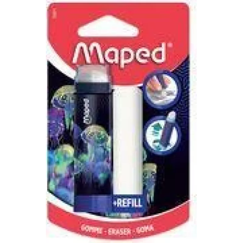 Maped Deepsea Paradise goma de borrar con recambio, formato labial, 1 unidad 152011