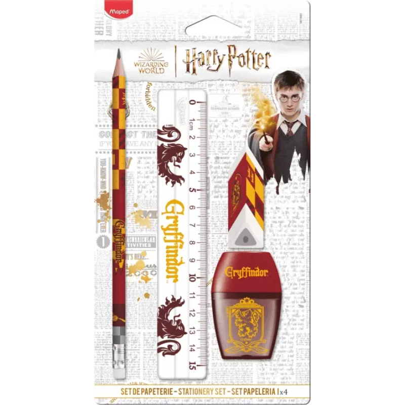 Maped Harry Potter Gryffindor set de escritura, 4 piezas, blíster (981880)