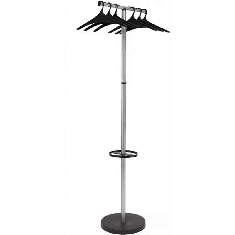 MAUL Wavy-2 perchero con paragüero, plata/negro 9405390