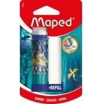 Maped DRAGON goma de borrar de plástico Twist-Out con recambio, formato labial, blíster 152024