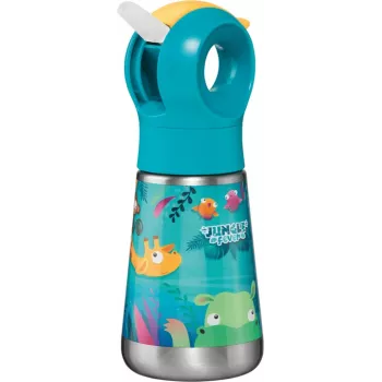 Maped PICNIK botella isotérmica Jungle Fever 350 ml acero inoxidable turquesa con pajita