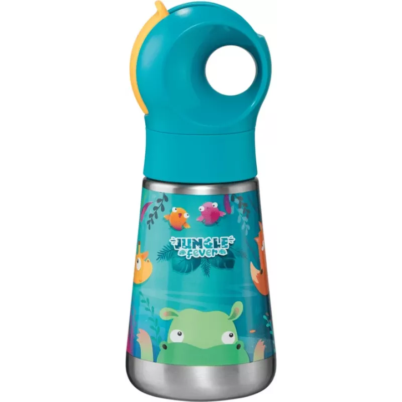 Maped PICNIK botella isotérmica Jungle Fever 350 ml acero inoxidable turquesa con pajita