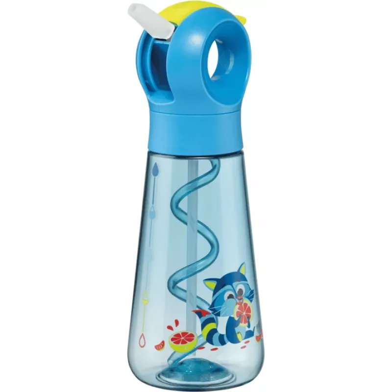 Maped PICNIK botella de agua Raccoon 0,5 L azul con pajita 873101