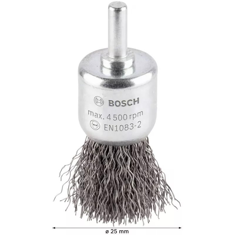 Bosch 1 609 200 269 cepillo de alambre de púas, acero ondulado, 25 mm, vástago 6 mm