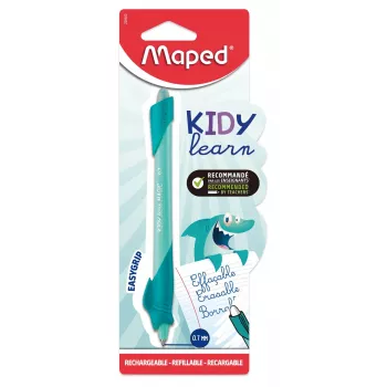 Maped KIDY Learn Shark bolígrafo de tinta borrable, 0,7 mm, tinta azul, blíster 229500