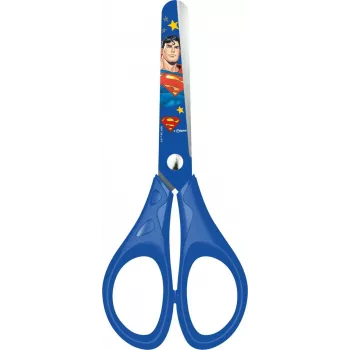 Maped Superman tijeras de manualidades, punta redonda, 130 mm, azul 464233