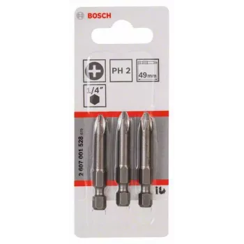 Bosch Professional Extra Hard Phillips PH2 puntas de destornillador 49 mm pack de 3 2607001528