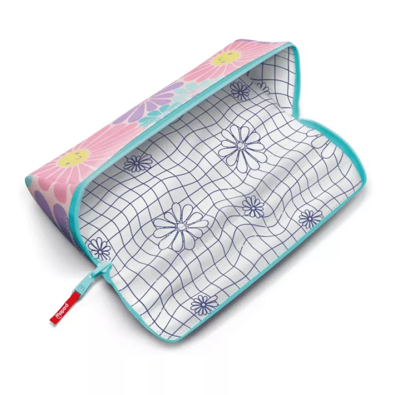 Maped Fancy Pastel Lovely Daisy estuche XXL, triangular, 2 caras reversibles, pastel 931911