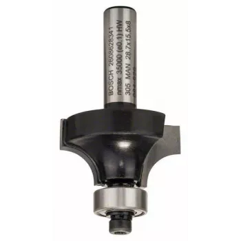 Bosch Expert for Wood fresa de redondear 8 mm mango, R1 8 mm, 15,5 mm longitud de corte, 53 mm longitud total 2608628341