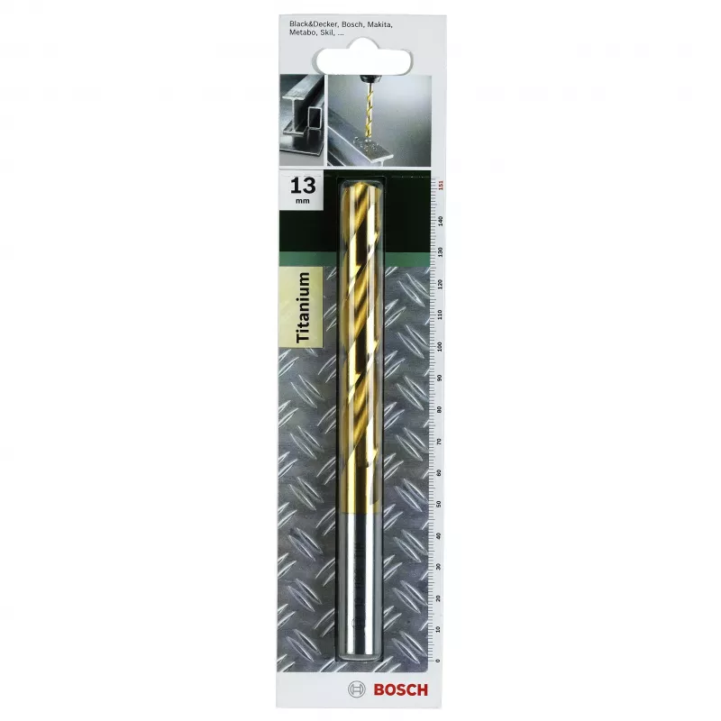 Bosch HSS broca helicoidal 6 mm recubierta de TiN DIN 338 vástago cilíndrico 2609255100