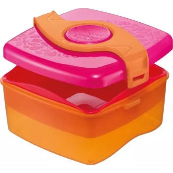 Maped PICNIK ORIGINS fiambrera 1,4L rosa/naranja con 2 compartimentos y recipiente extraíble 870107