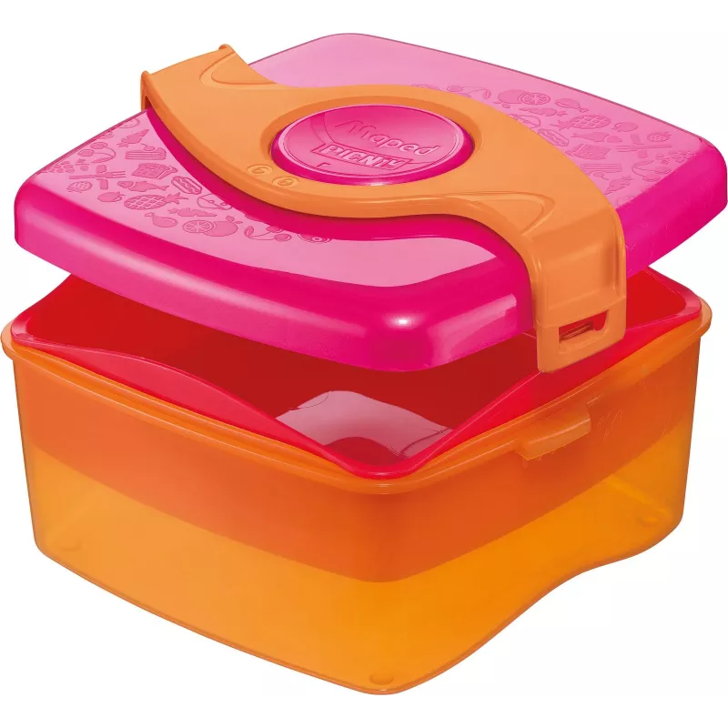 Maped PICNIK ORIGINS fiambrera 1,4L rosa/naranja con 2 compartimentos y recipiente extraíble 870107