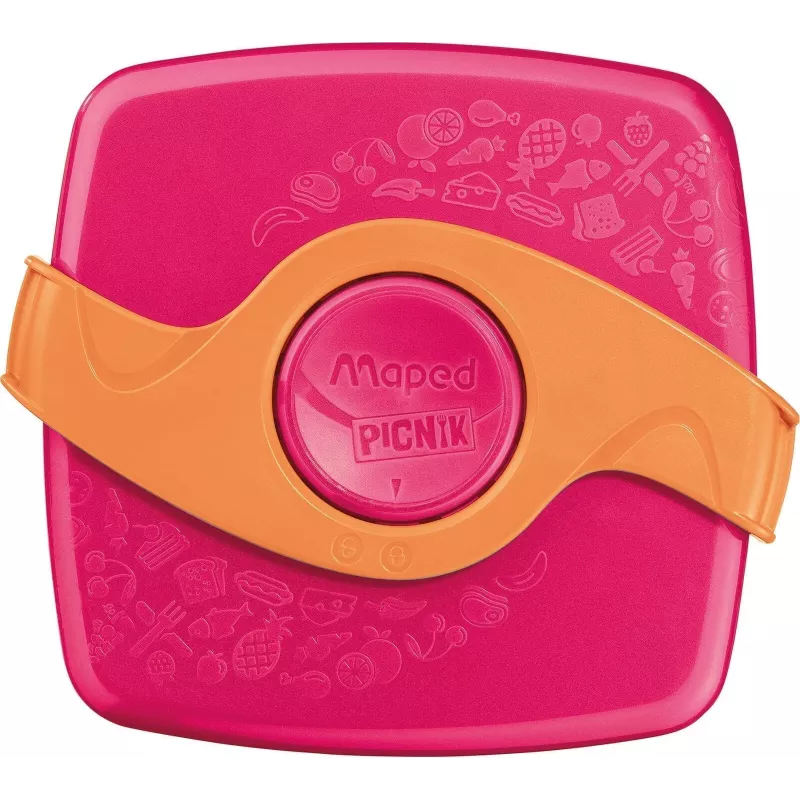 Maped PICNIK ORIGINS fiambrera 1,4L rosa/naranja con 2 compartimentos y recipiente extraíble 870107