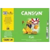 Canson Kids bloc de papel de dibujo A4 90g/m² blanco ligeramente granulado 50 hojas para lápiz y lápices de colores C629012000
