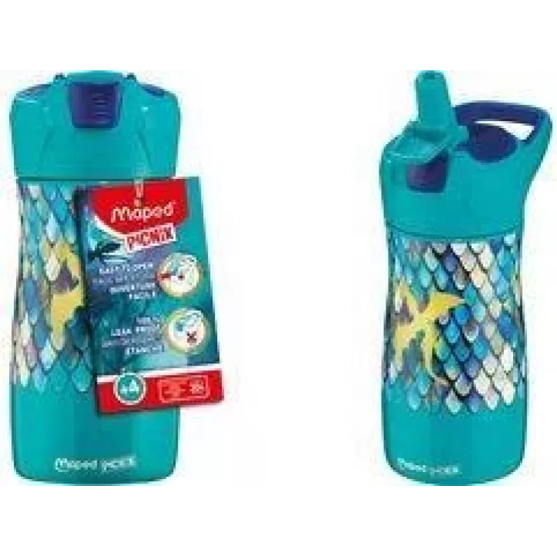 Maped PICNIK botella de acero inoxidable para niños 0,43L dragón verde/azul 871295