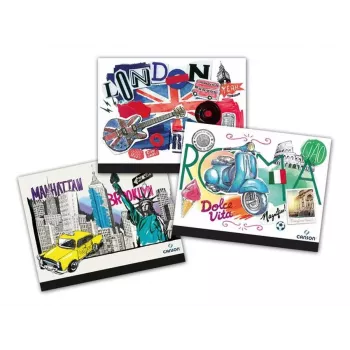 Canson Studio Creativ carpeta de dibujo 260 x 330 mm, interior blanco sin ácido, pack de 10