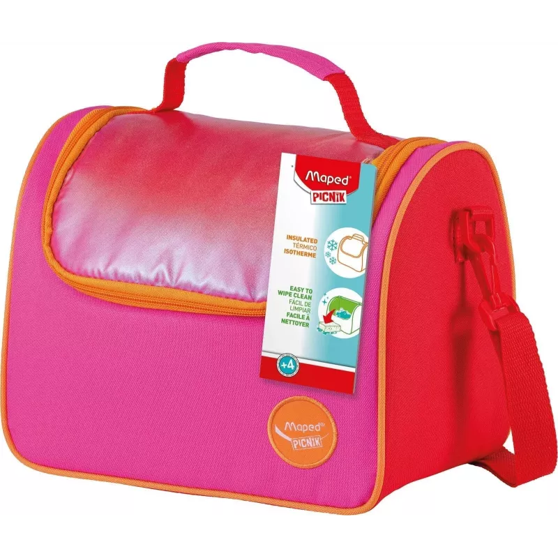 Maped PICNIK ORIGINS bolsa de almuerzo, rosa, 100% poliéster, forro PEVA, correa de hombro, 1 ud. 872107