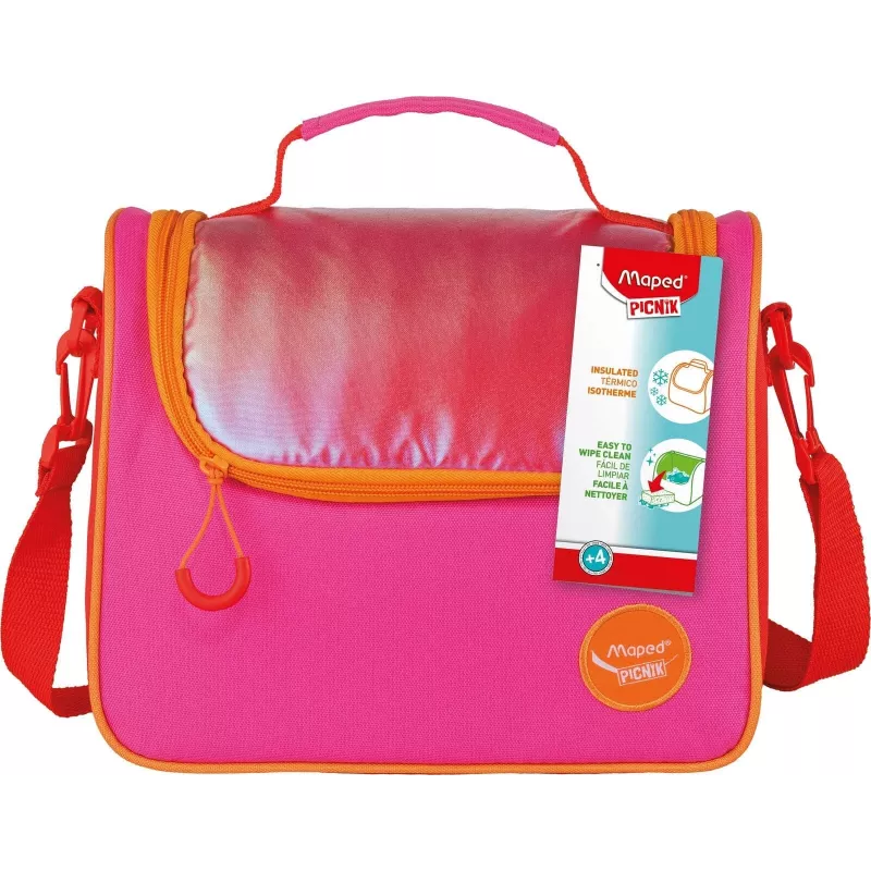 Maped PICNIK ORIGINS bolsa de almuerzo, rosa, 100% poliéster, forro PEVA, correa de hombro, 1 ud. 872107