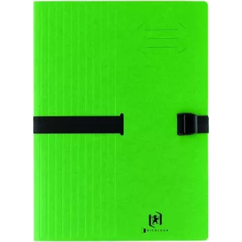 ELBA CLIP'N GO carpeta de documentos DIN A4 verde cartón extensible con cierre textil 100201316