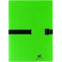 ELBA CLIP'N GO carpeta de documentos DIN A4 verde cartón extensible con cierre textil 100201316