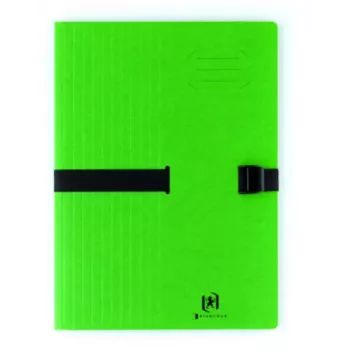 ELBA CLIP'N GO carpeta de documentos DIN A4 verde cartón extensible con cierre textil 100201316
