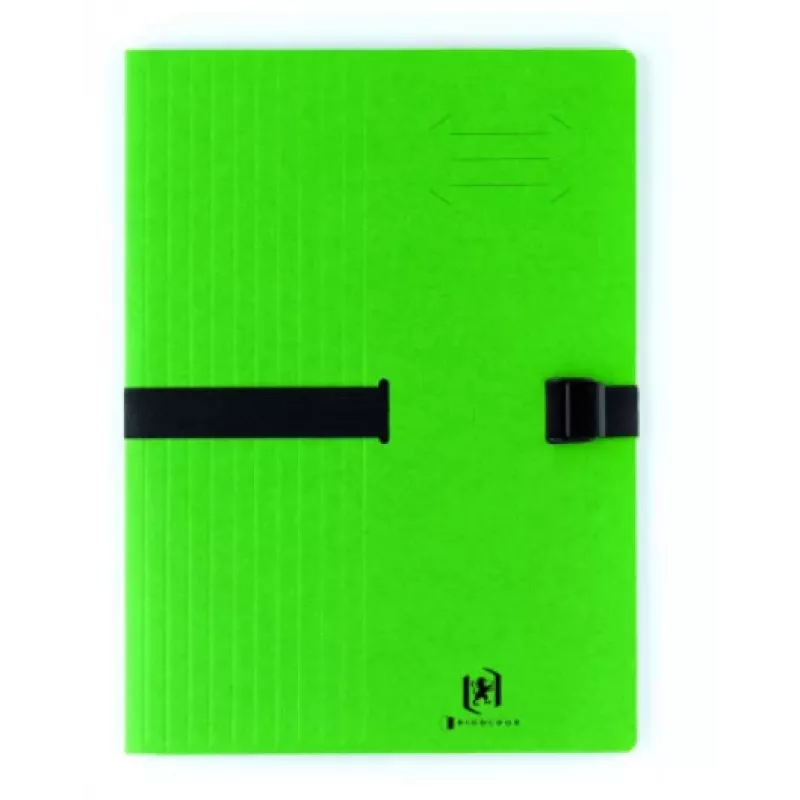 ELBA CLIP'N GO carpeta de documentos DIN A4 verde cartón extensible con cierre textil 100201316