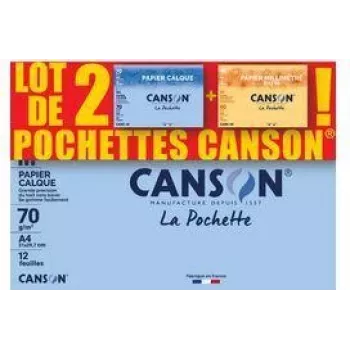 Canson Papel de calco y papel milimetrado, set de 2 piezas C400121939