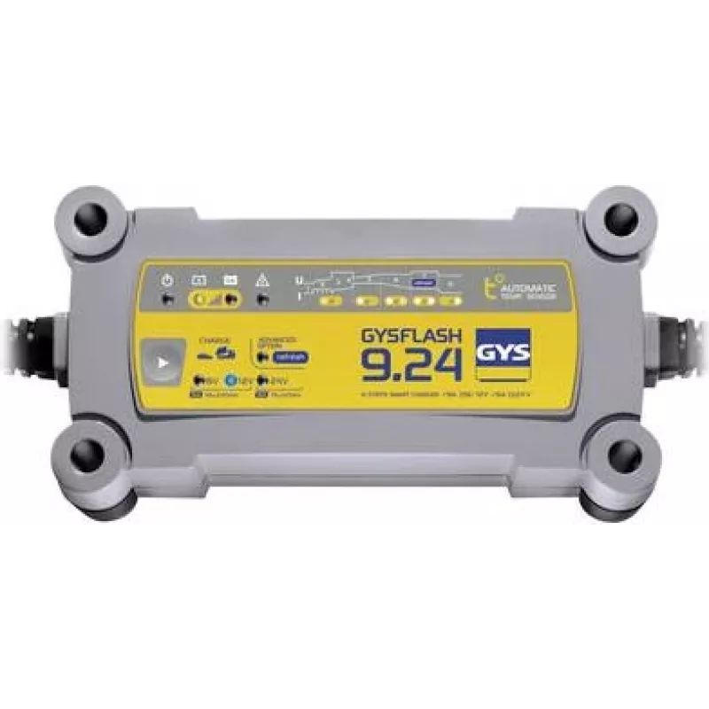 GYS FLASH 9.24 cargador de batería automático 6V/12V/24V 9A/9A/6A 029477