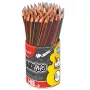 MAPED BLACK'PEPS lápiz de grafito HB con goma de borrar, triangular, pack de 72 con bote 851759FC